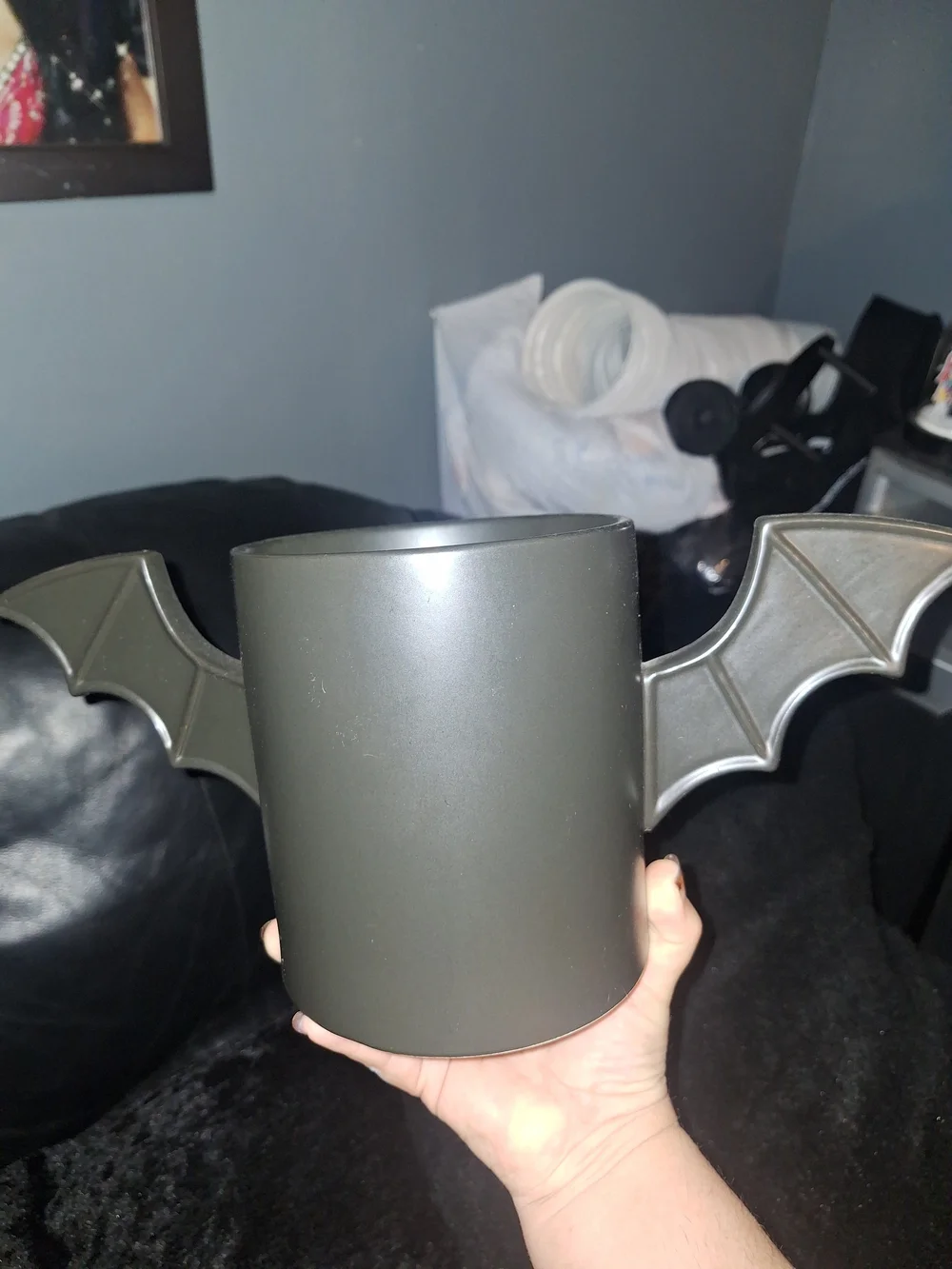 Bat Wing Ceramic Canister  - Black